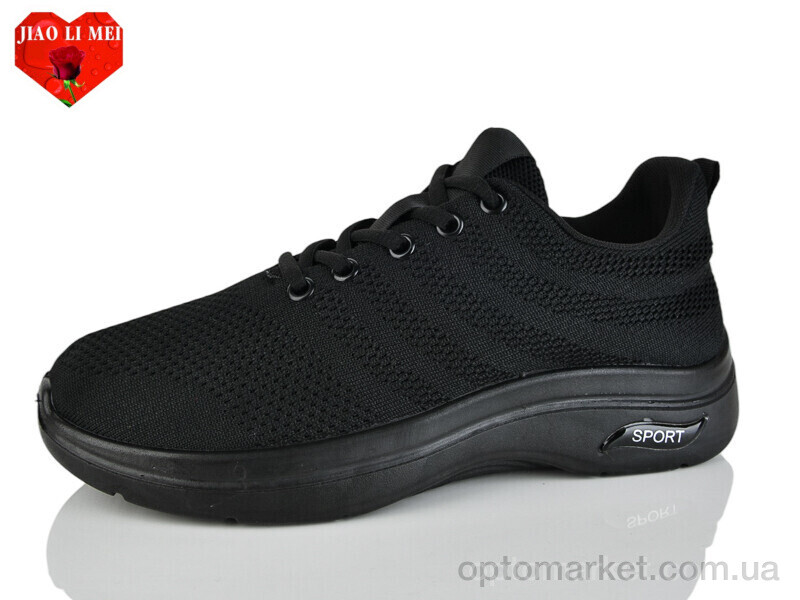 Купить Кросівки чоловічі 8186-1 Jiao Li Mei чорний, фото 1