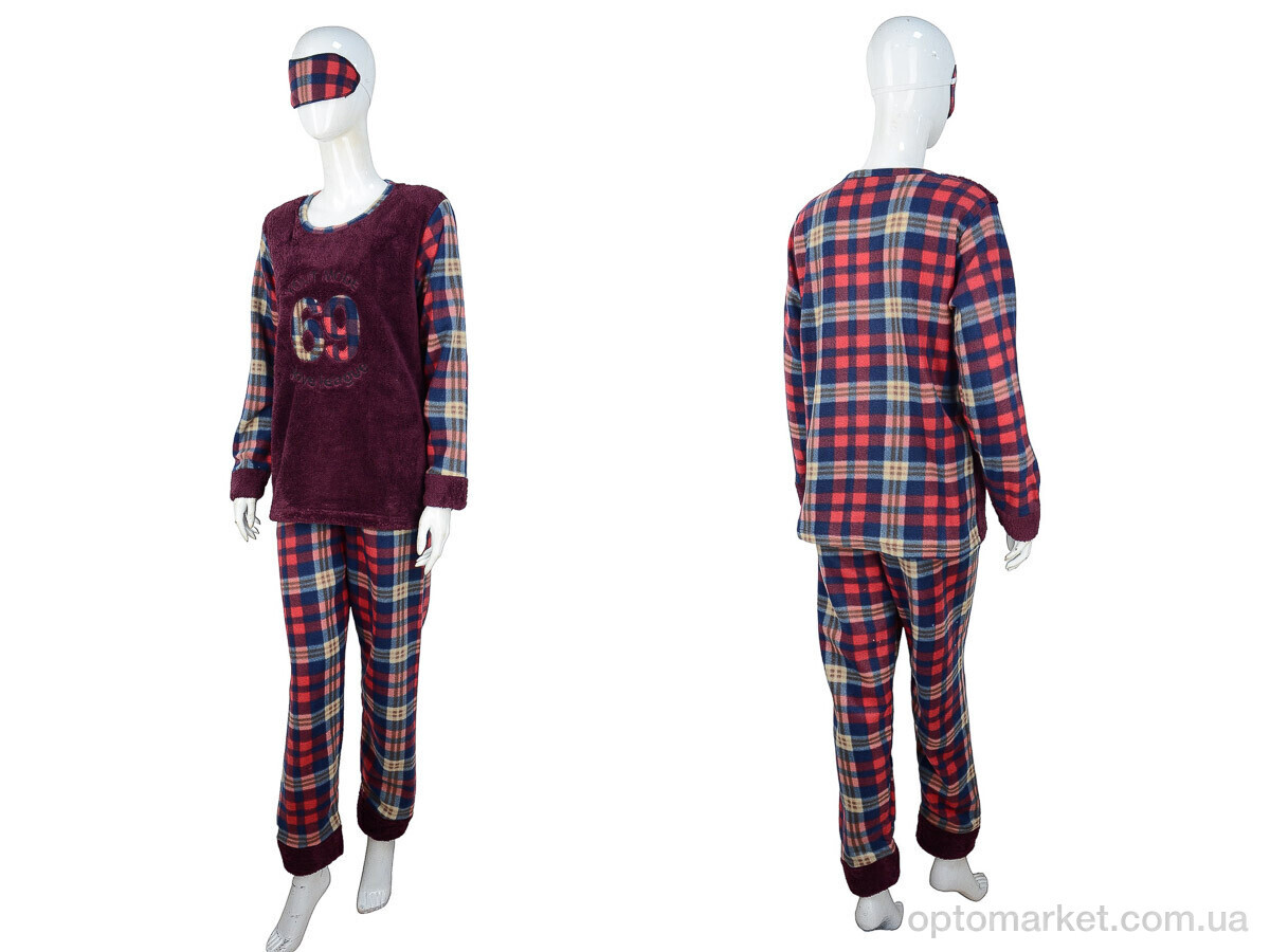 Купить Пижама жіночі 8199 bordo Asel бордовий, фото 3