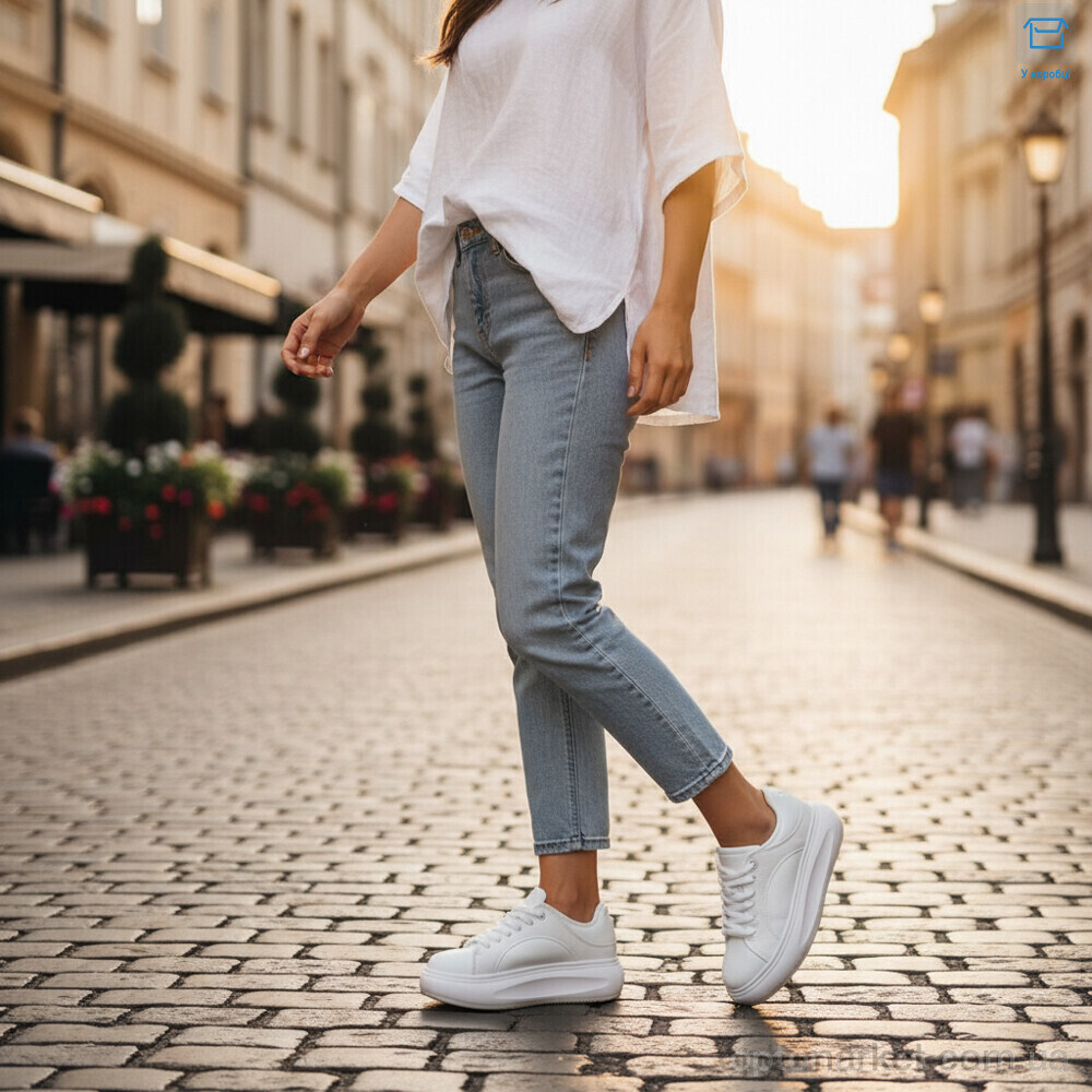 Купить Кросівки жіночі 82-2 піна Happy білий, фото 3