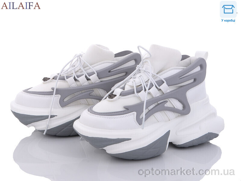 Купить Кросівки жіночі 8203 white-grey Aelida білий, фото 1