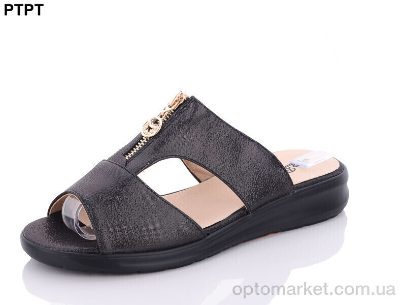 Купить Шльопанці жіночі 825 PTPT чорний, фото 1