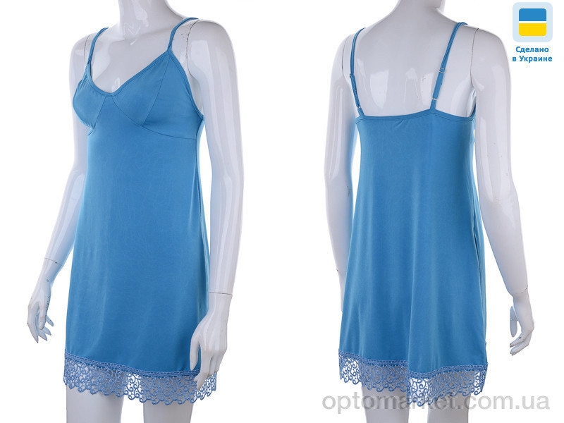 Купить Нічна сорочка жіночі 8289 blue батал Nadia & Natali синій, фото 3