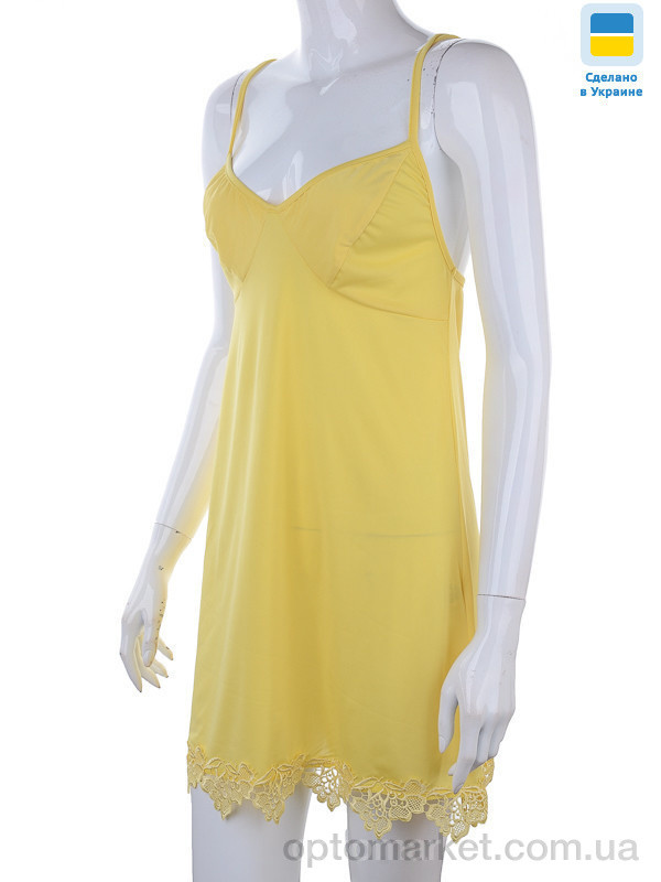 Купить Нічна сорочка жіночі 8289 yellow батал Nadia & Natali жовтий, фото 1