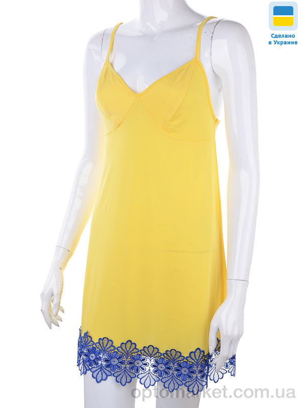 Купить Нічна сорочка жіночі 8289 yellow-blue батал Nadia & Natali жовтий, фото 1