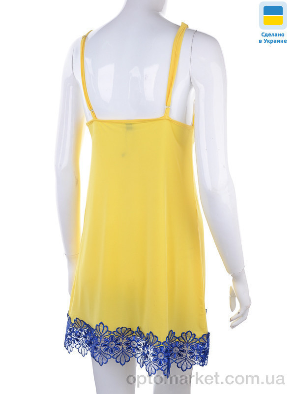 Купить Нічна сорочка жіночі 8289 yellow-blue батал Nadia & Natali жовтий, фото 2