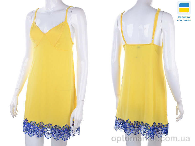 Купить Нічна сорочка жіночі 8289 yellow-blue Nadia & Natali жовтий, фото 3