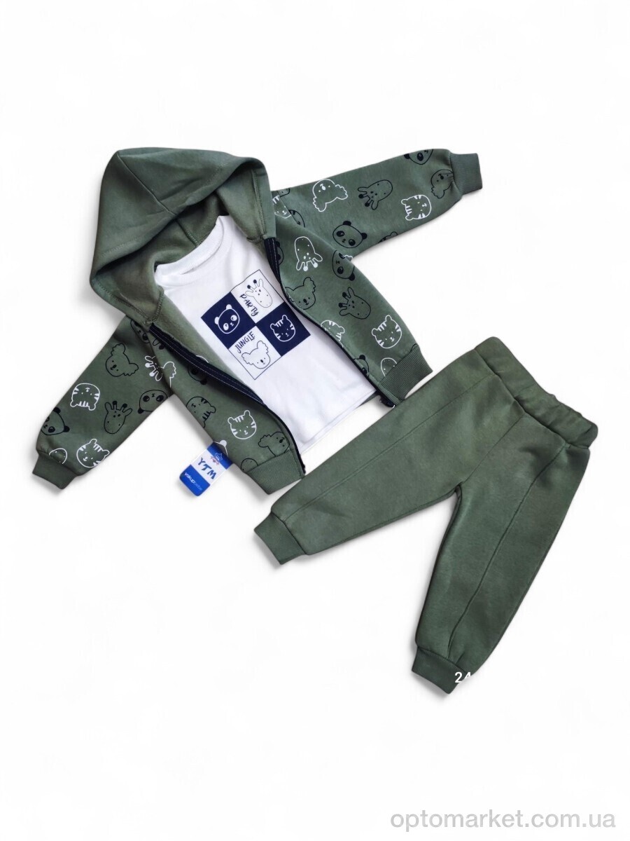 Купить Комплекти дитячі дитячі 836 зелений батнік-кофта-штани Y.T.M.Kids зелений, фото 1