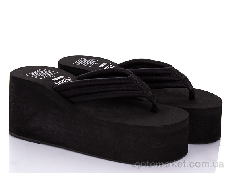 Купить Шльопанці жіночі 849-8 чорний ( с браком) РОЗПРОДАЖ размеры:37;38;38;42 AMH чорний, фото 1