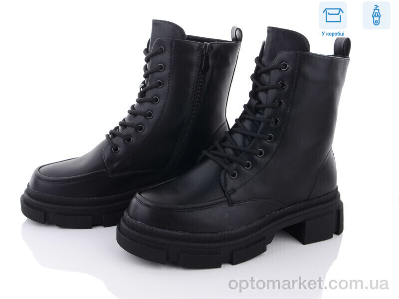 Купить Черевики жіночі 85-6 Hongquan чорний, фото 1