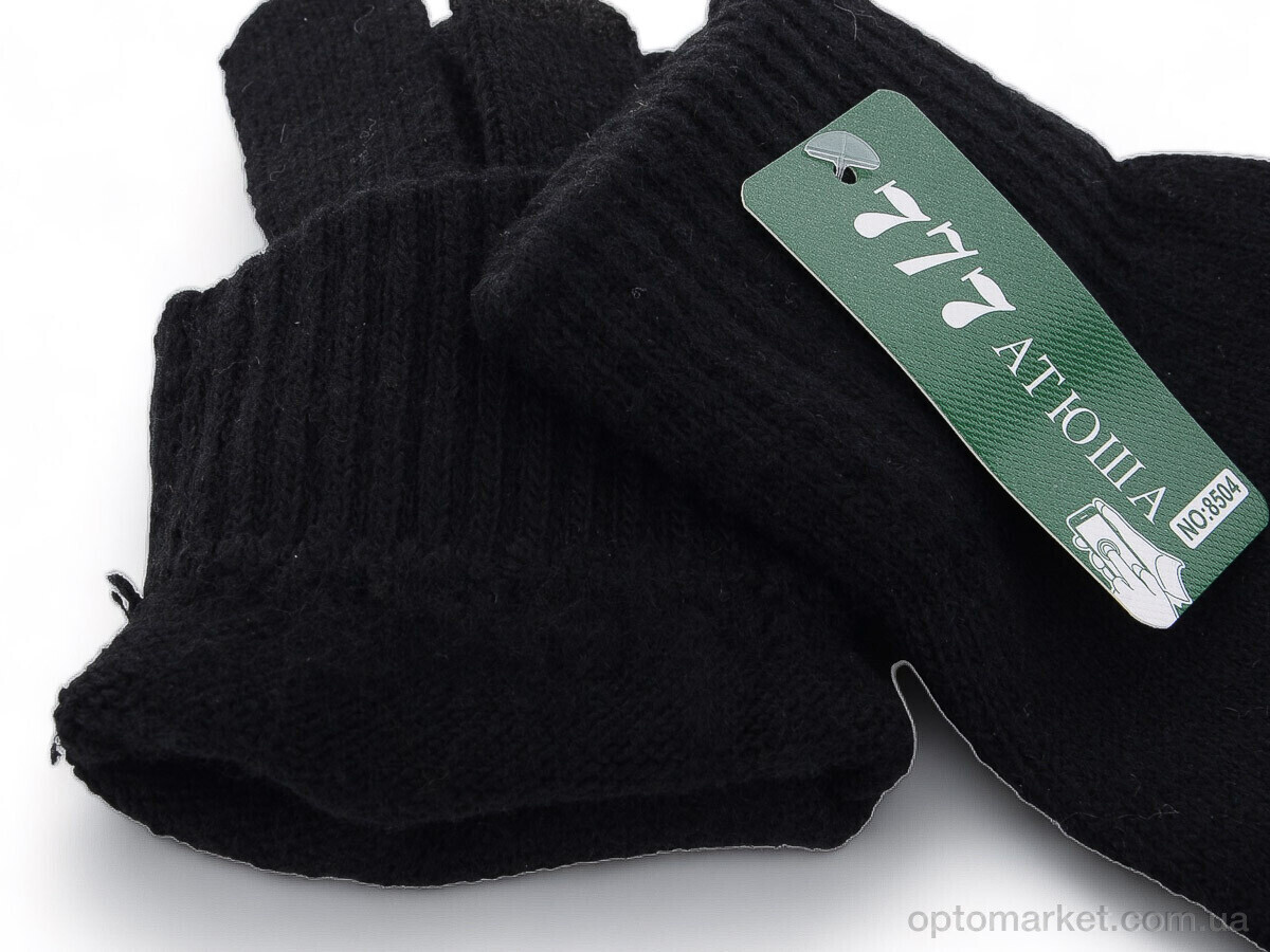 Купить Рукавички чоловічі 8504 black Атюша чорний, фото 2
