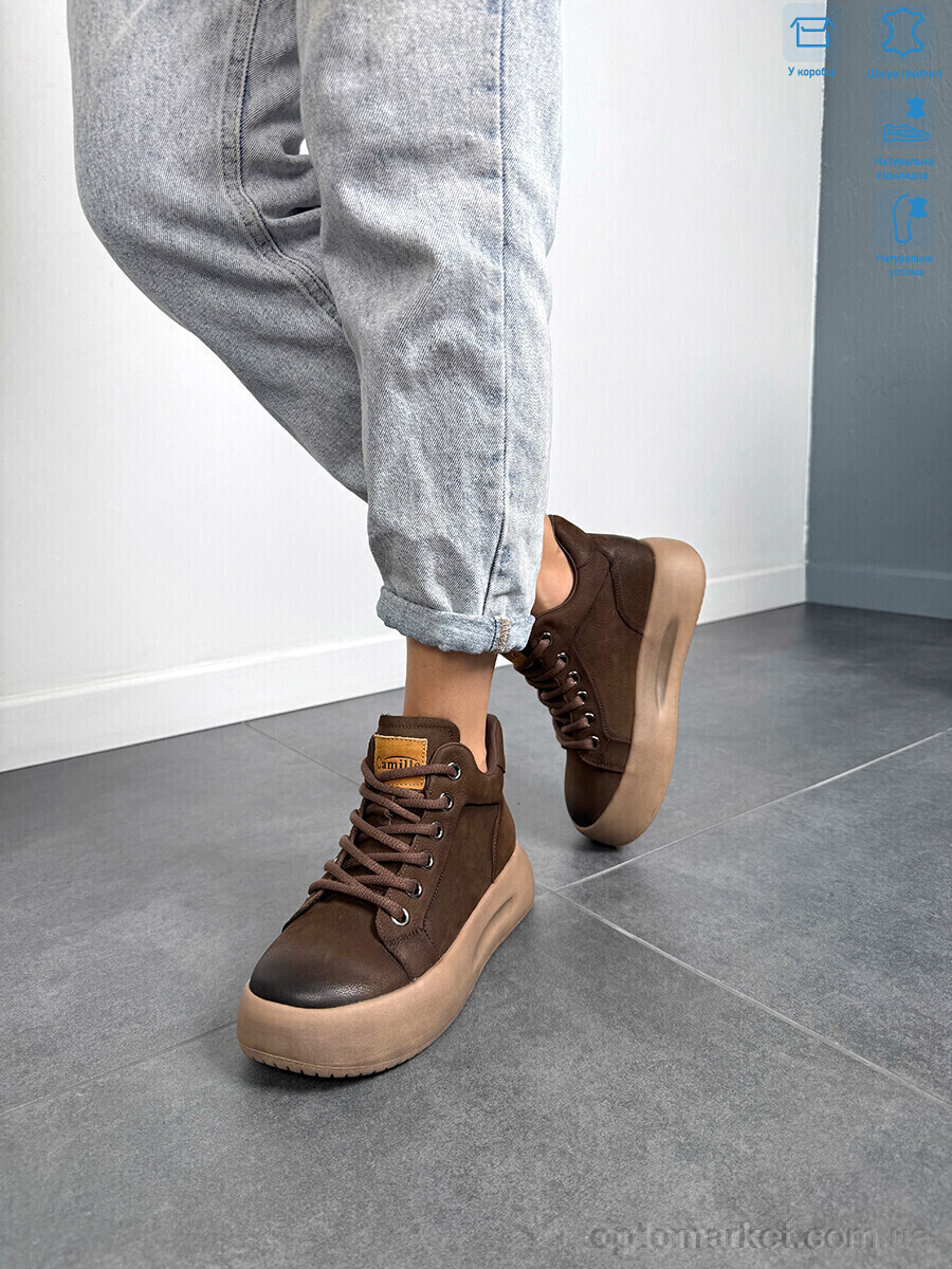 Купить Черевики жіночі 86681 brown Camille коричневий, фото 2