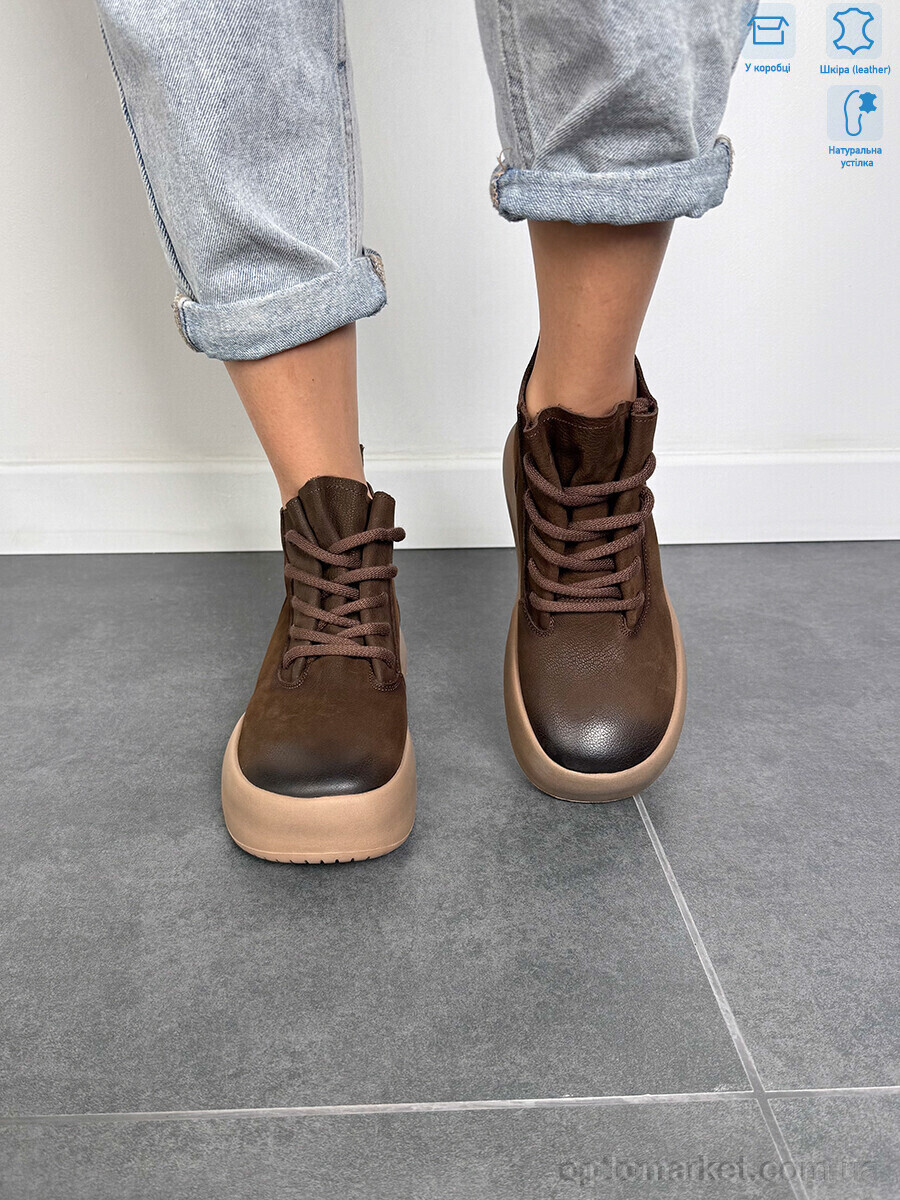 Купить Черевики жіночі 86682 brown Camille коричневий, фото 3