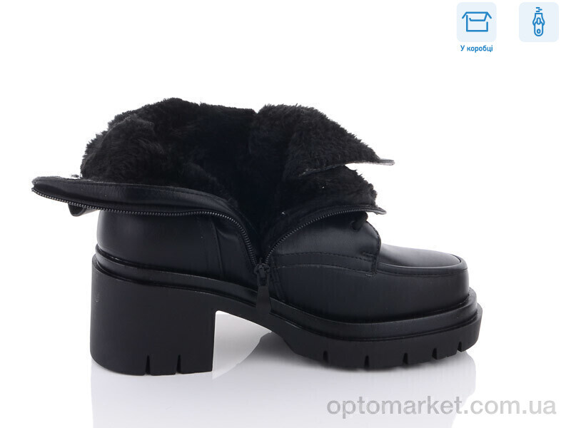 Купить Черевики жіночі 87-6 Hongquan чорний, фото 2