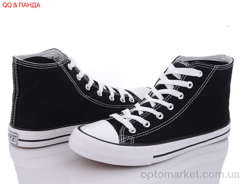 Купить Кеди жіночі 88-43-1 QQ shoes чорний, фото 1