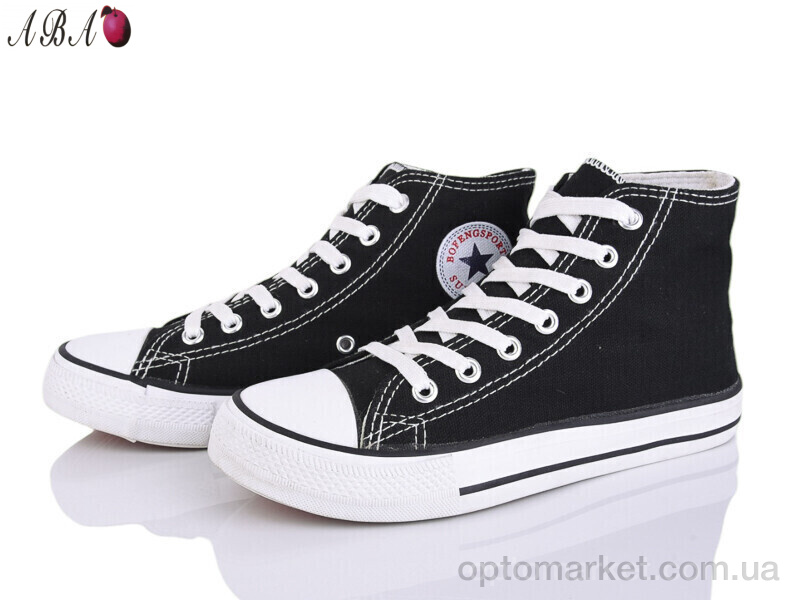 Купить Кеди жіночі 88-50-1 Aba чорний, фото 1