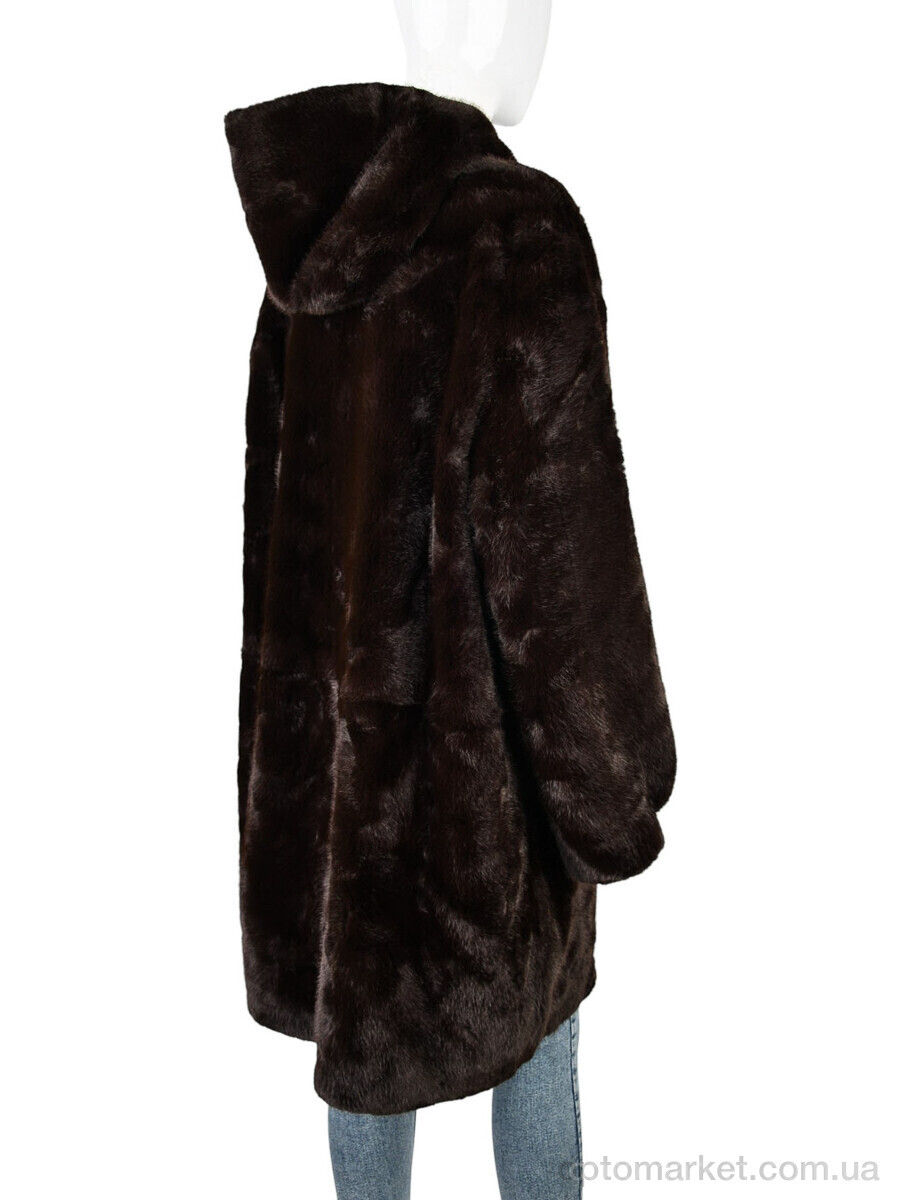 Купить Шуба жіночі 8813 brown Aimeiyoung коричневий, фото 2