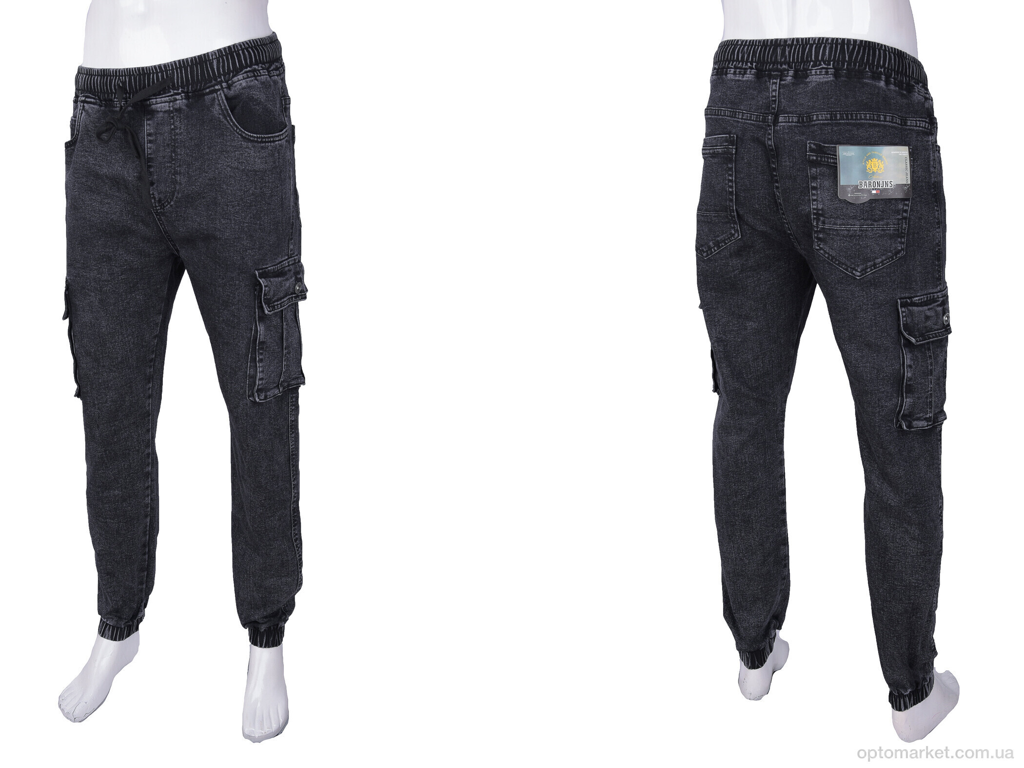 Купить Джинси чоловічі 8815 Baron чорний, фото 3
