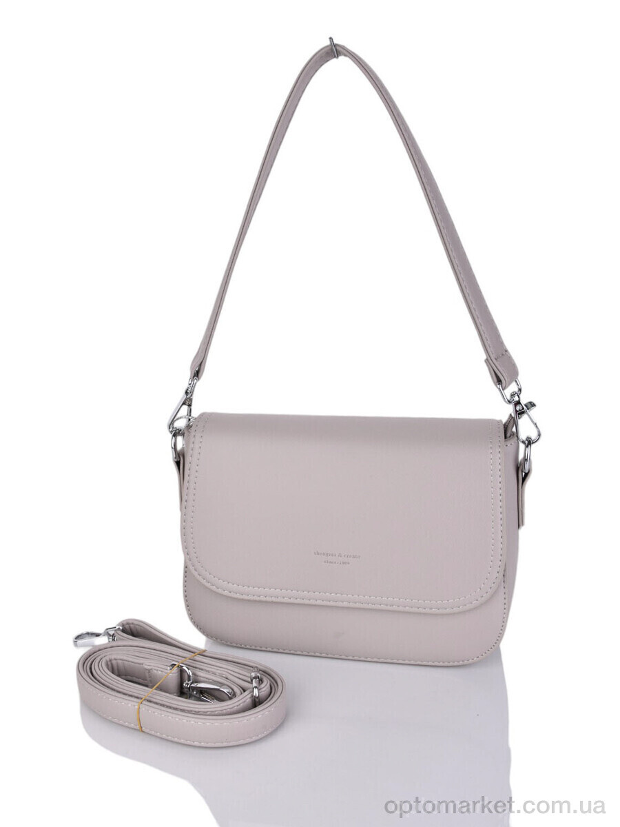 Купить Сумка женская 882161 beige-grey ShengMa сірий, фото 1