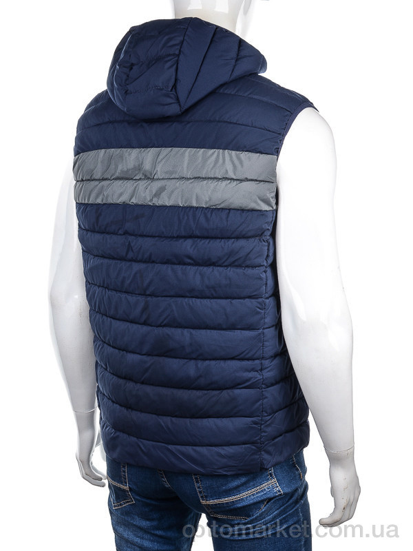 Купить Жилетка чоловічі 88594 navy QQN синій, фото 2