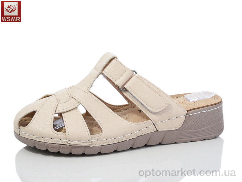 Купить Шльопанці жіночі 8885-3 WSMR бежевий, фото 1