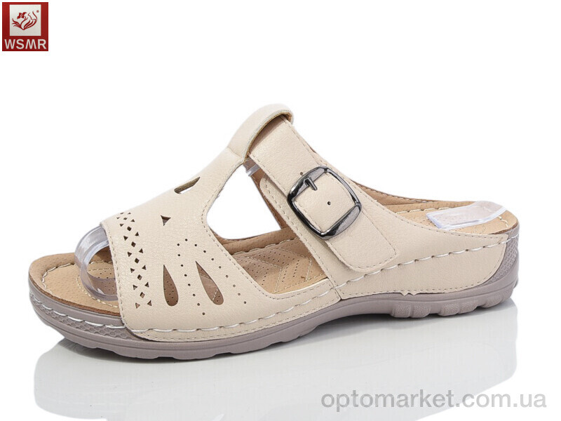 Купить Шльопанці жіночі 8887-3 WSMR бежевий, фото 1