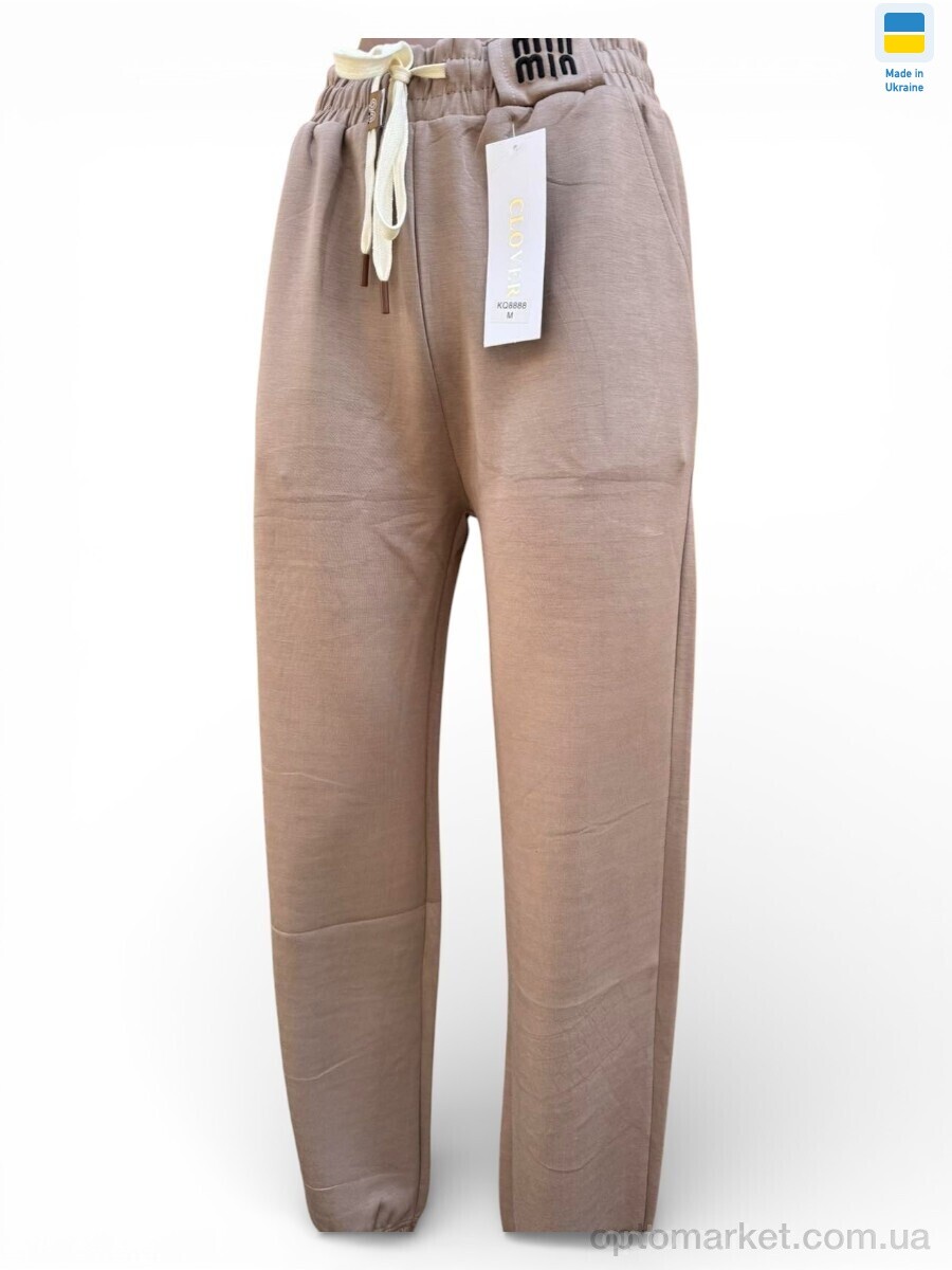 Купить Спортивні штаны жіночі 8888 бежевий Sport style бежевий, фото 1