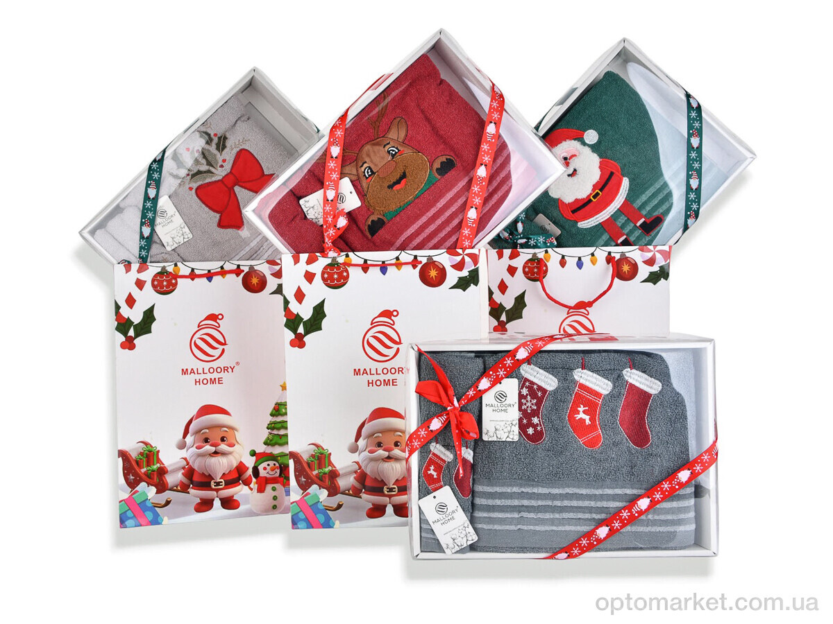 Купить Рушник унісекс 89289 (12139) набір подарунковий баня+лице 70x140см+35x75см mix Malloory Home мікс, фото 1