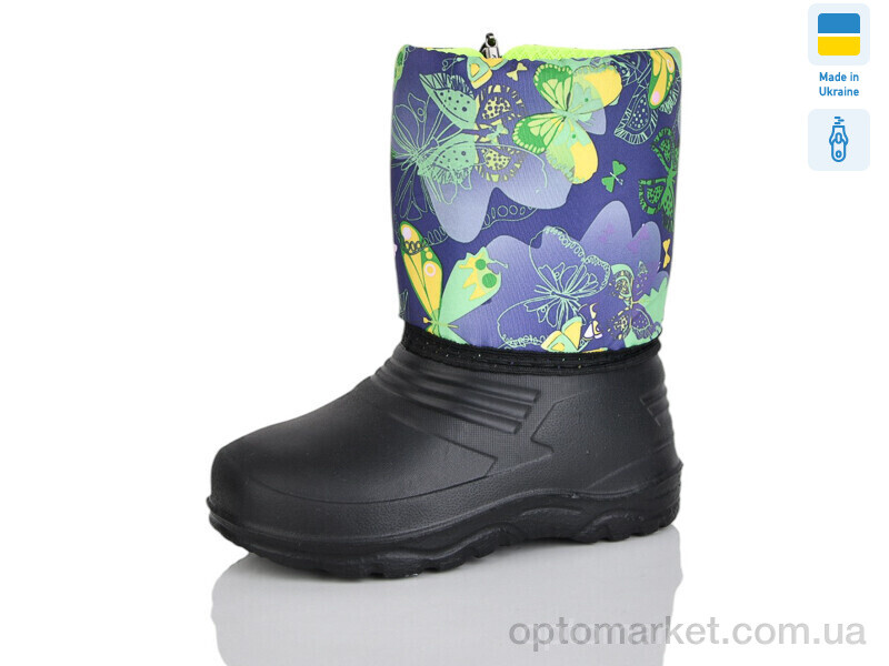 Купить Чоботи з піни дитячі 9-1 фіолетовий Olimp чорний, фото 1