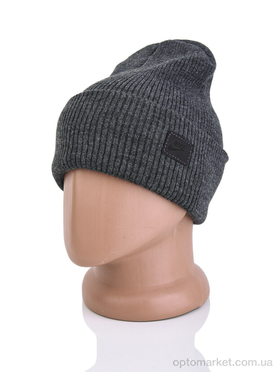 Купить Шапка чоловічі 9-23 grey N.ke сірий, фото 2