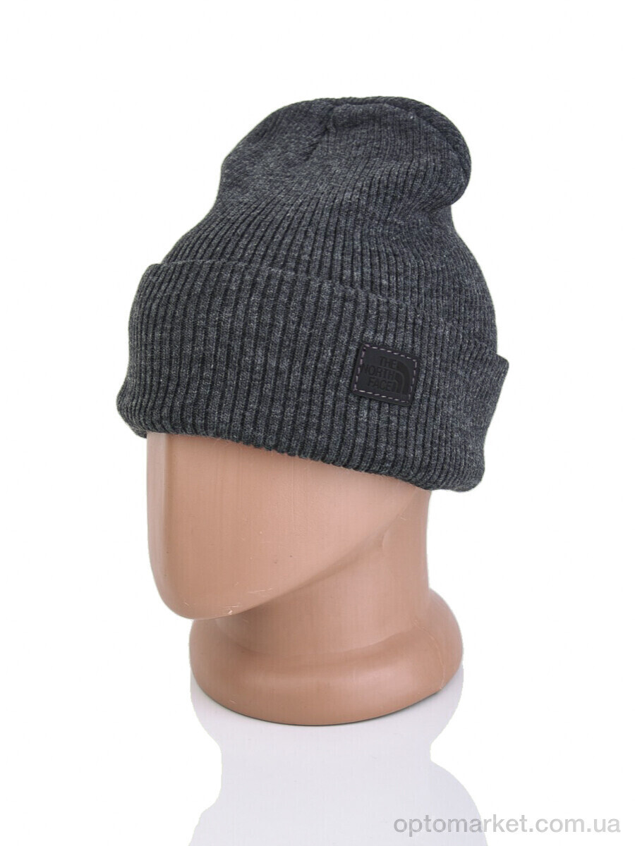 Купить Шапка чоловічі 9-24 grey T.e north face сірий, фото 2