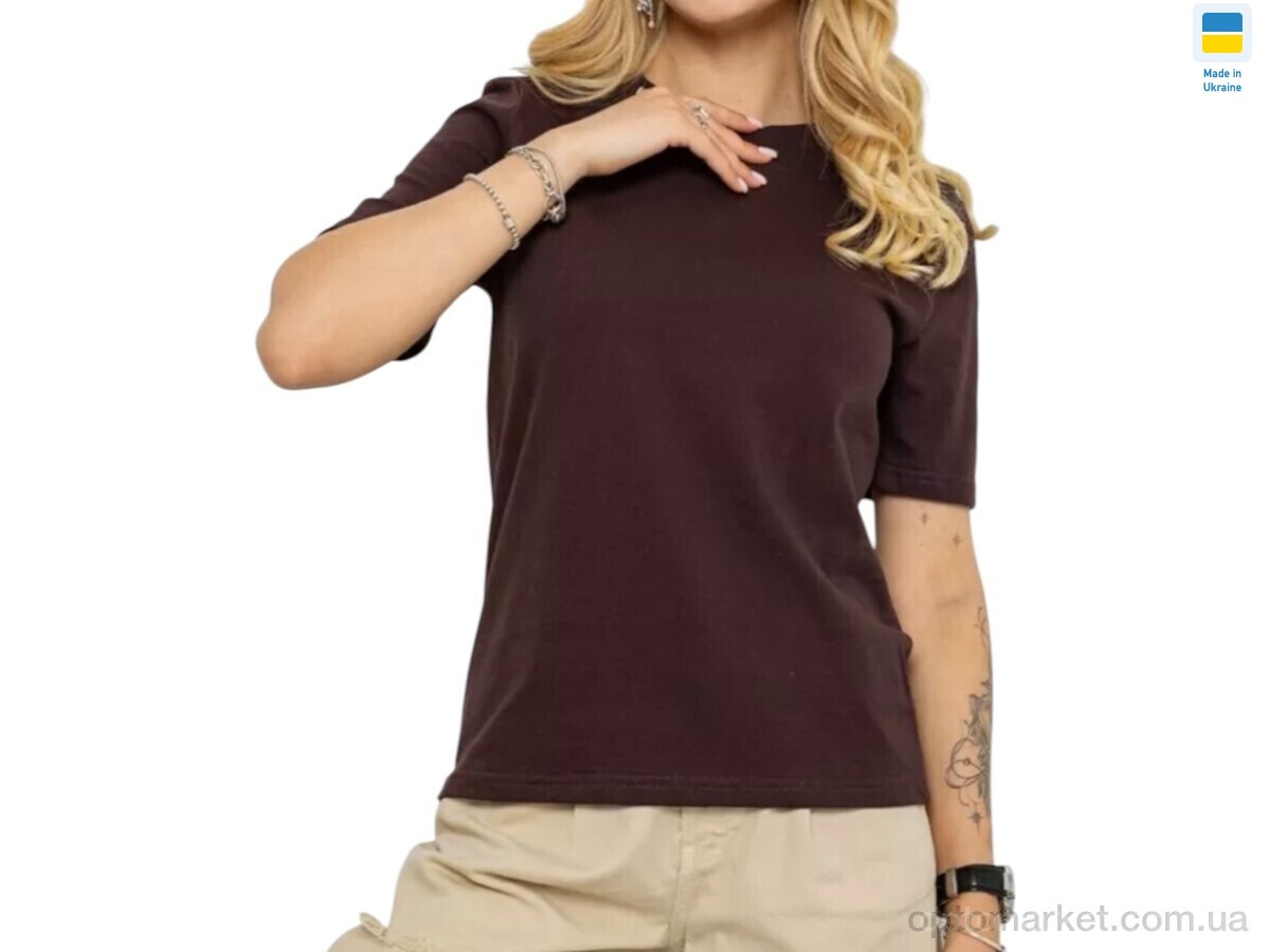 Купить Футболка жіночі 9 коричневий Sport style коричневий, фото 1