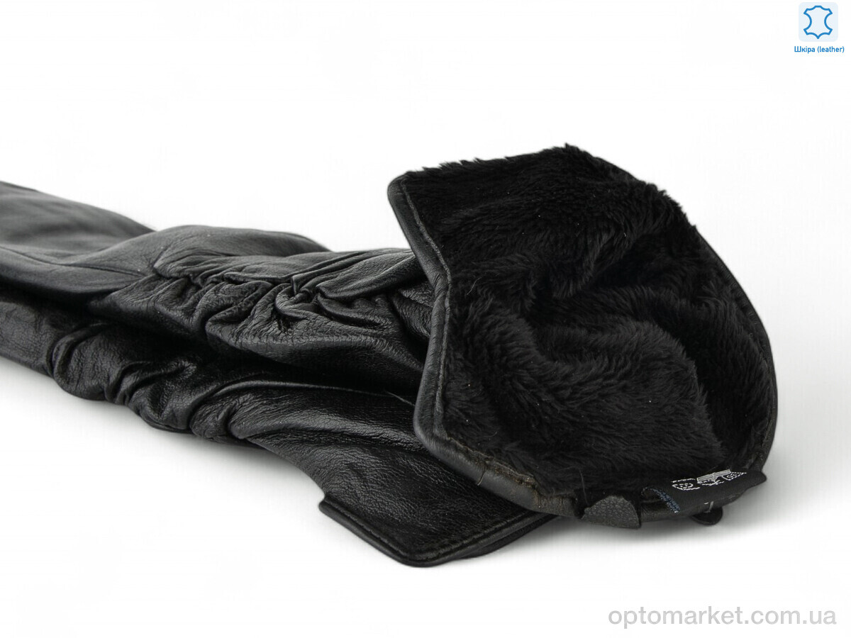 Купить Рукавички жіночі 901-1 шкіра black Paidi чорний, фото 2