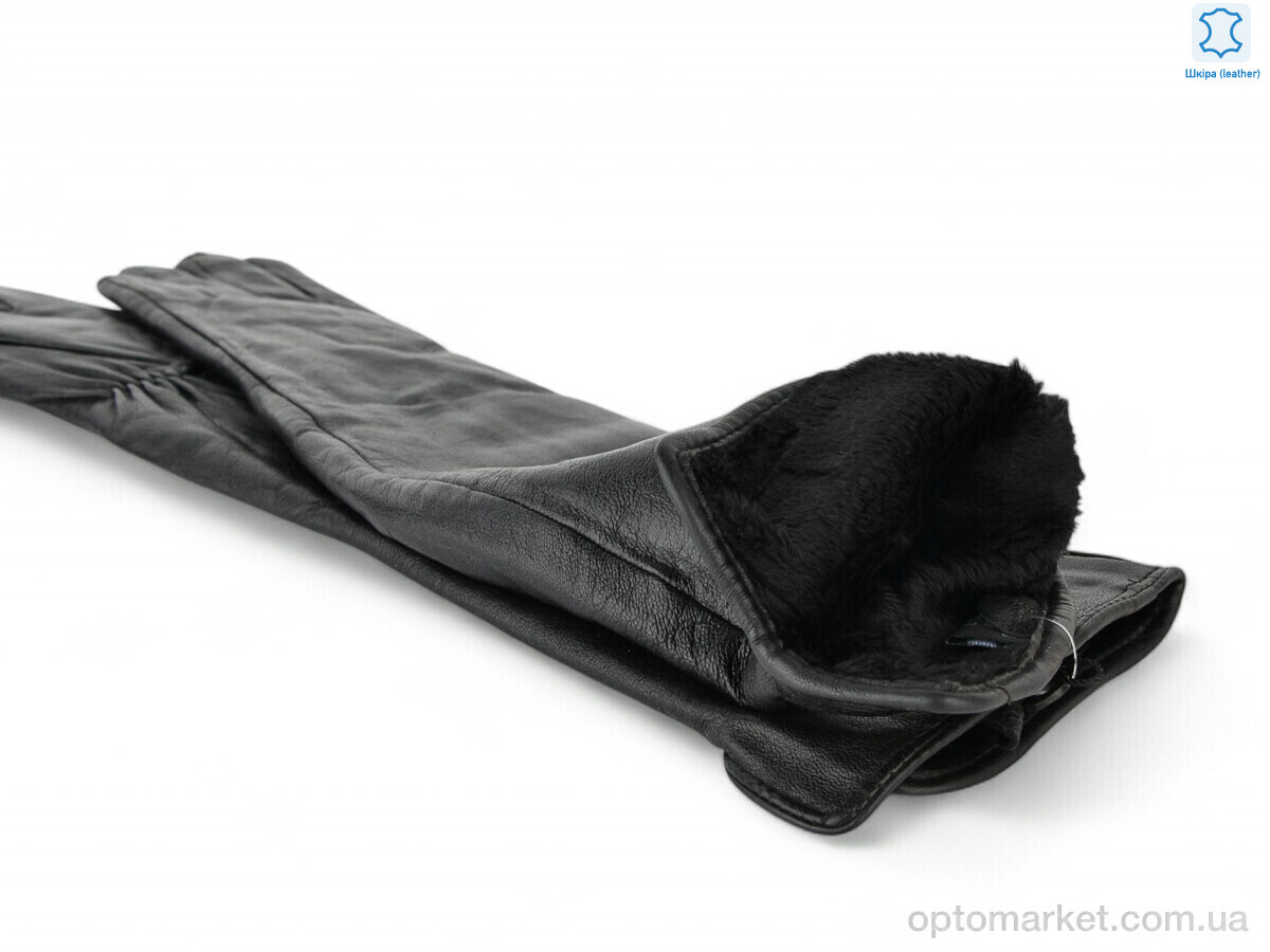 Купить Рукавички жіночі 901-2 шкіра black Paidi чорний, фото 2