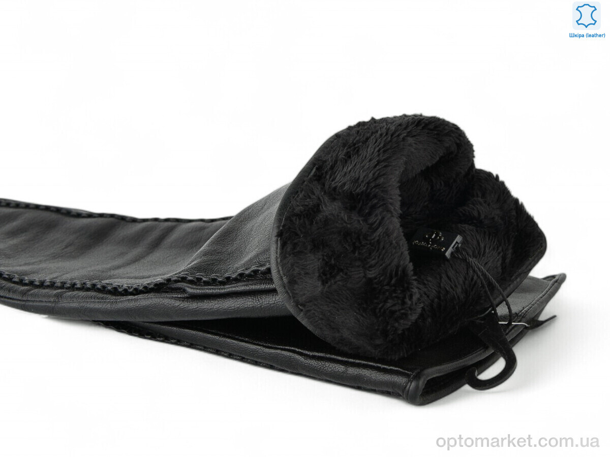 Купить Рукавички жіночі 901-5 шкіра black Paidi чорний, фото 2