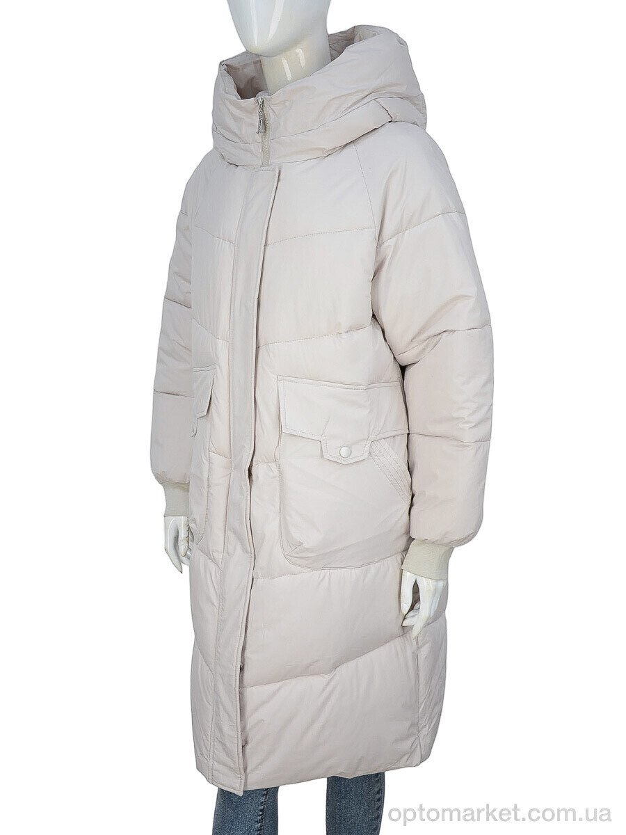 Купить Пальто жіночі 9011 beige Aixiaohua бежевий, фото 1
