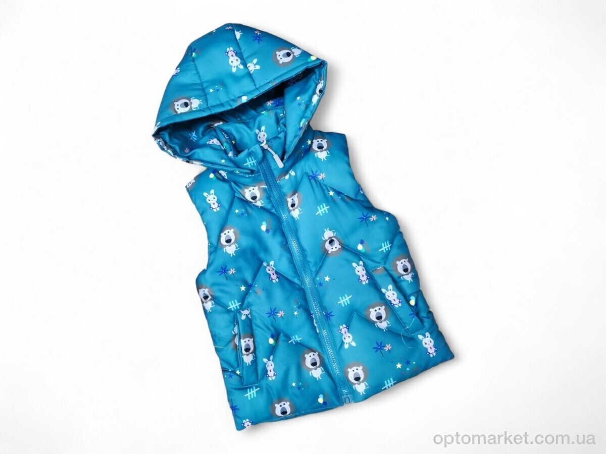 Купить Жилетка дитячі 907 т.бірюзовий F.H блакитний, фото 1