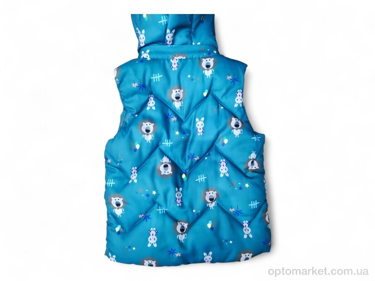 Купить Жилетка дитячі 907 т.бірюзовий F.H блакитний, фото 2