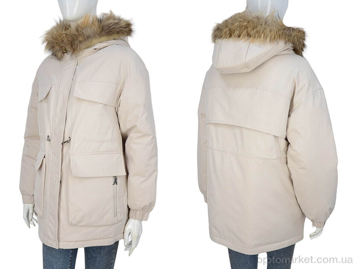 Купить Куртка жіночі 9092 beige Aixiaohua бежевий, фото 3