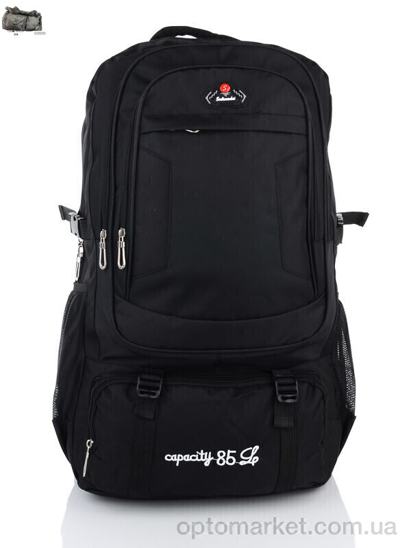 Купить Рюкзак унісекс 910 black Superbag чорний, фото 1