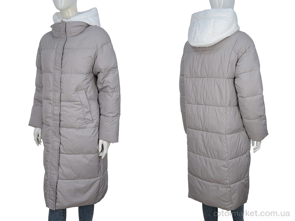 Купить Пальто жіночі 9108 grey-4 Aixiaohua сірий, фото 3