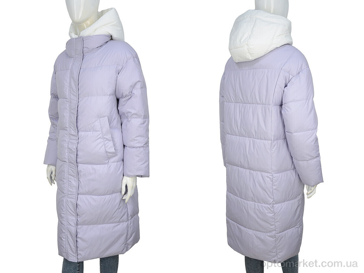 Купить Пальто жіночі 9108 violet-4 Aixiaohua фіолетовий, фото 3