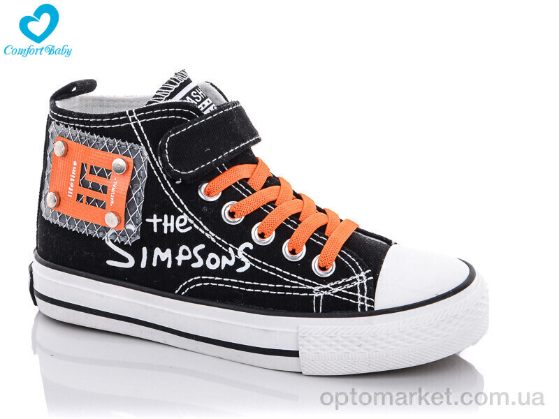 Купить Кеди дитячі 9111А помаранчев Comfort-baby чорний, фото 1