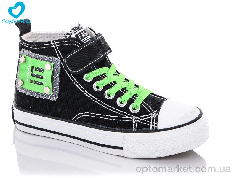 Купить Кеди дитячі 9111А зелений Comfort-baby чорний, фото 1