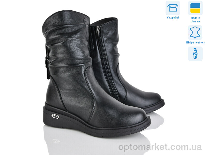 Купить Черевики жіночі 911T чорний к. Crumina чорний, фото 1