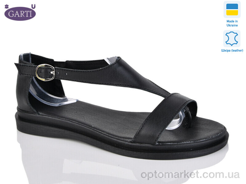 Купить Босоніжки жіночі 922 чорна шкіра Garti чорний, фото 1