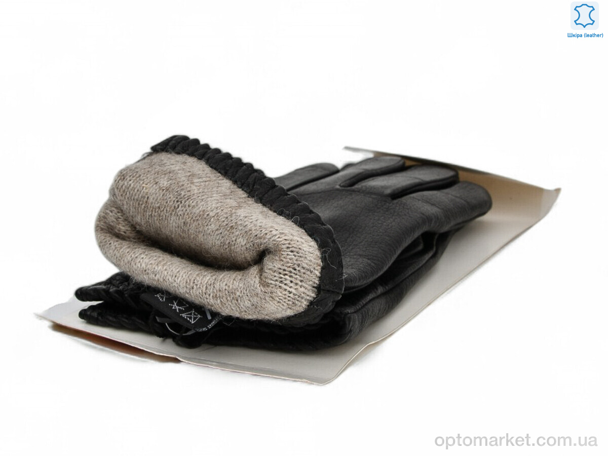 Купить Рукавички жіночі 93-1 black олень Paidi чорний, фото 2