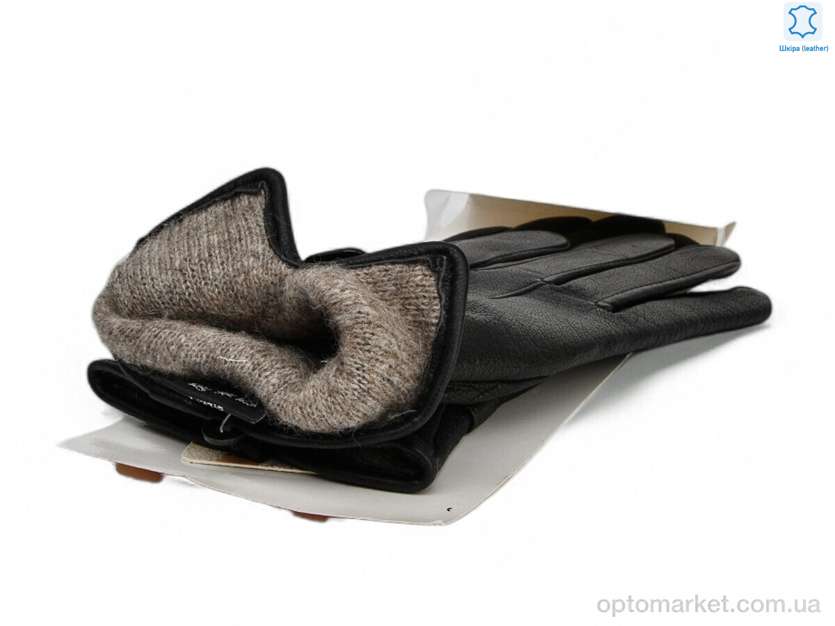 Купить Рукавички жіночі 93-2 black олень Paidi чорний, фото 2