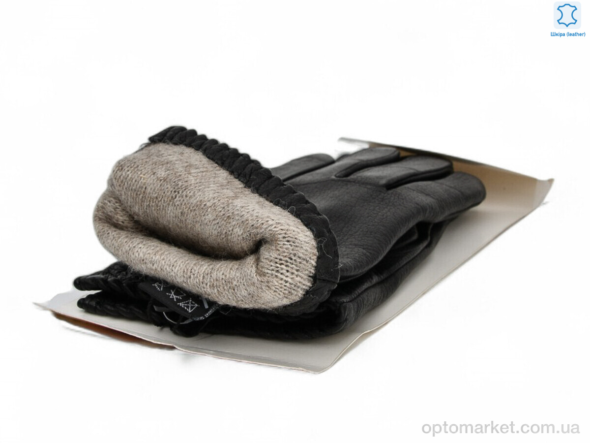 Купить Рукавички жіночі 93-3 black олень Paidi чорний, фото 2