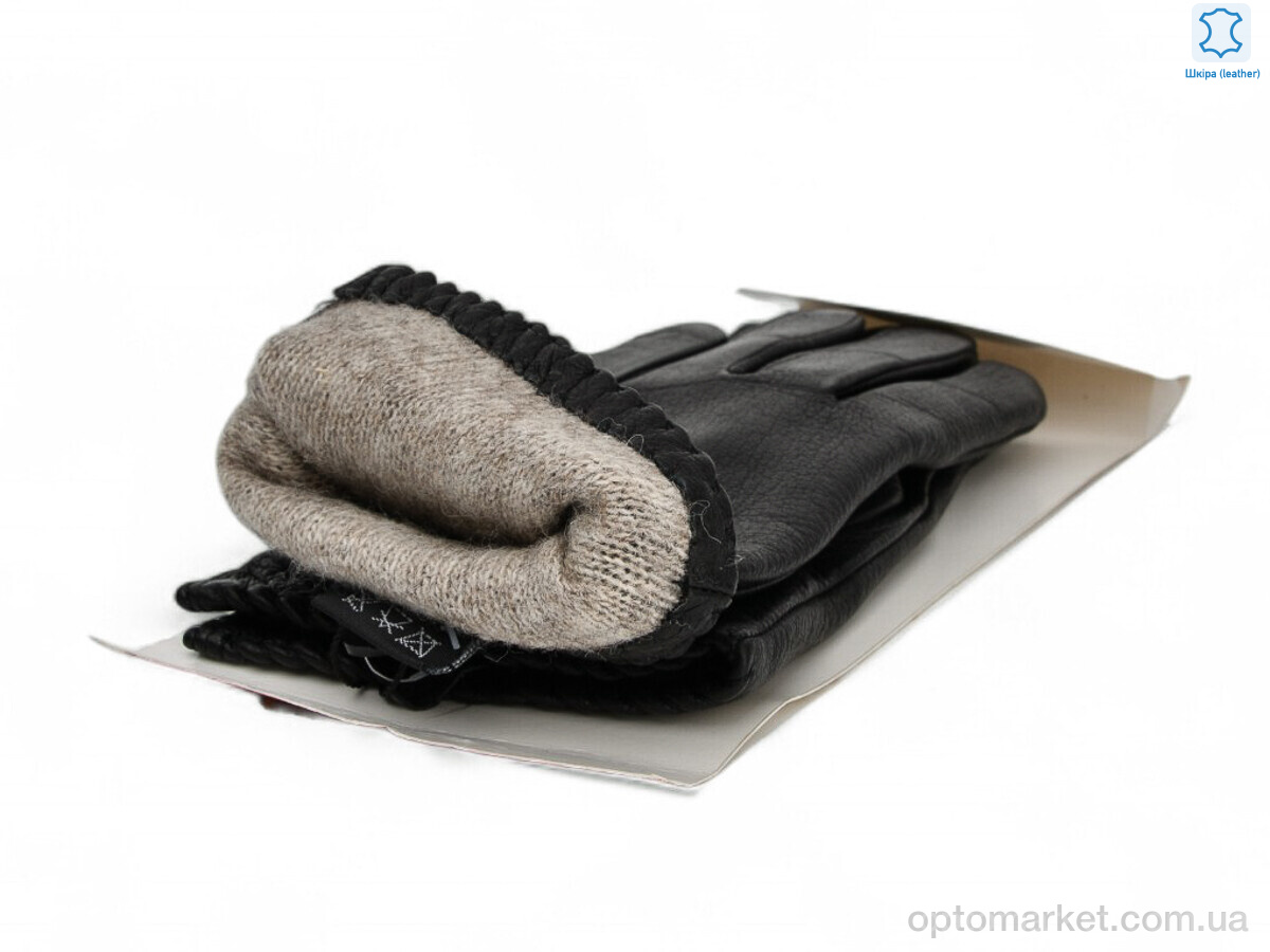 Купить Рукавички жіночі 93-6 black олень Paidi чорний, фото 2