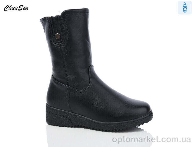 Купить Чоботи жіночі 9301R-1 Chunsen чорний, фото 1